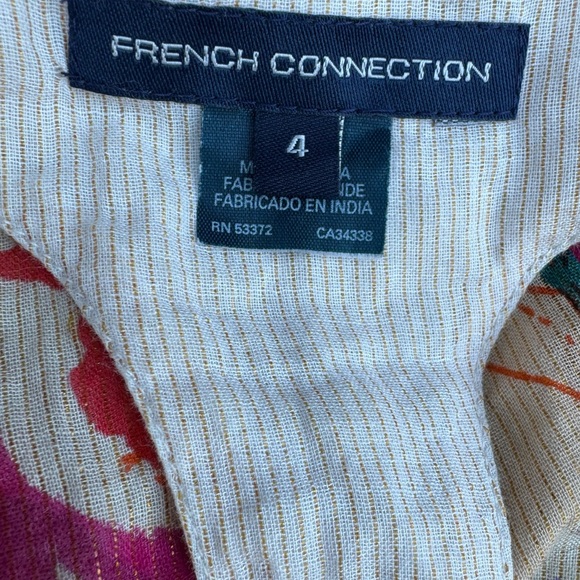 French Connection Cotton Dress with Beaded Halter sz 4 - Picture 3 of 4